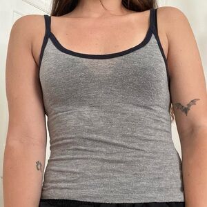 Brandy Melville Gray Fitted Sleeveless Camisole